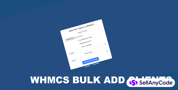 WHMCS Bulk Client Import Script