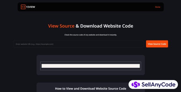 Website Source Code Viewer and Downloader Website Script